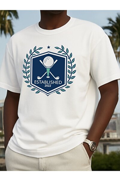 212Wear Men'S Crest 2022 Graphic T-Shirt - White with Blue & Green Golf Club ...