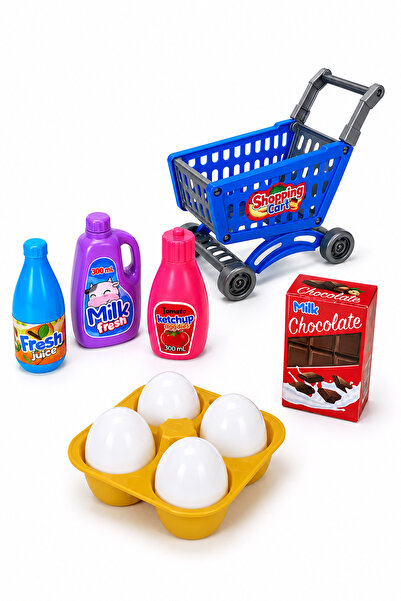 FunkyCraft Oyuncak Market Arabası Alışveriş Seti Market Oyuncağı Süpermarket ...