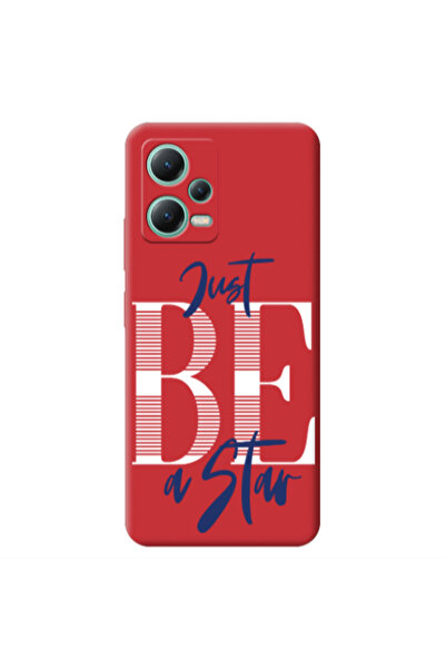 Other Xiaomi Redmi Note 12 Pro 5G Just Be a Star Red Colored Silicone TPU Θήκη