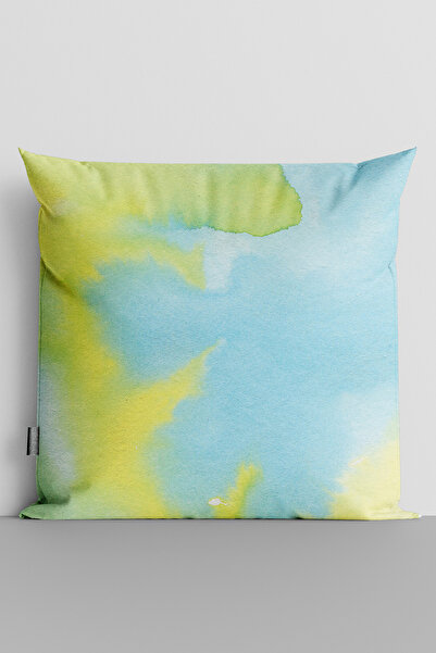 TicaretJet Watercolor Themed Double Sided Digital Printed Throw Pillow Cover ...