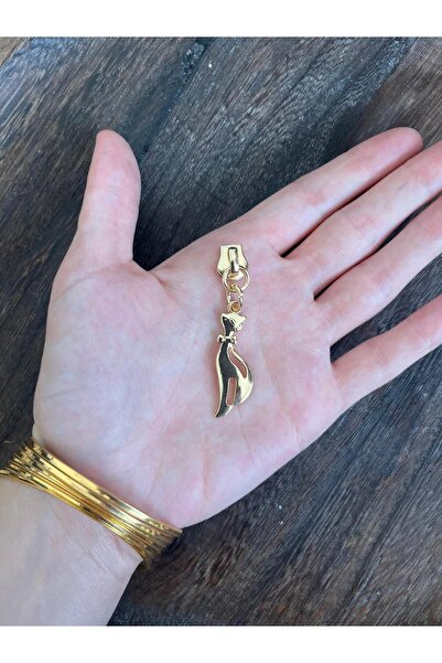 NGA's 5 Adet Adet Gold Altın Rengi Kaliteli Fermuar Başlığı T6 Kedili Kedi Şe...