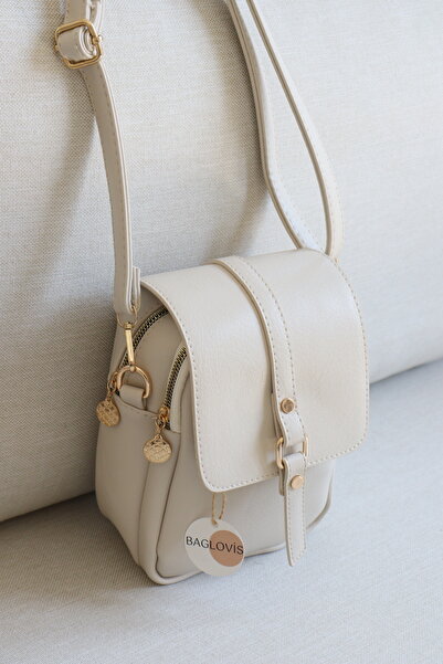BAGLOVİS Double Zippered Cross Strap Women's Shoulder Bag En16 Length22
