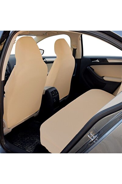 zifona Service Cover Car Cover Practical Cover Front Rear Set Beige Color