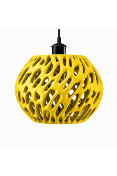 PrintForge Abajur Coral, PrintForge®, printat 3D, 23x23x17 cm, fabricat din P...
