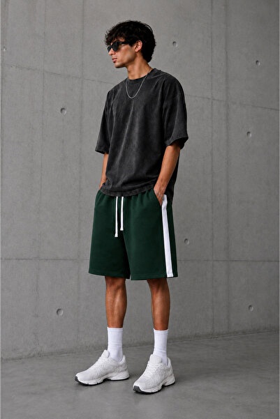 By Layina Men's Comfortable Cut Shorts with Striped Details