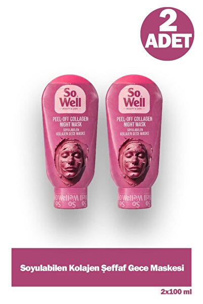 Sowell So Well Kolajen Gece Mask Soyulabilen Maske 100 ml 2 Adet