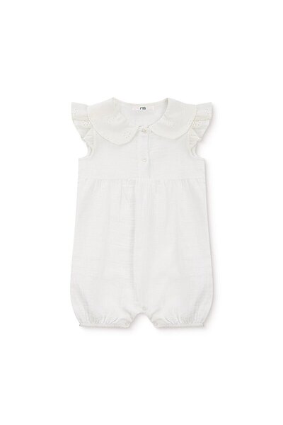 MOTHERCARE Kız Bebek Kısa Tulum Çiçek Baskılı Çıtçıtlı Bebe Yaka Atlet Lastikli