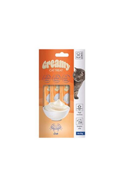 M-PETS Creamy Yengeçli Krema Kedi Ödül Maması 4*15 Gr