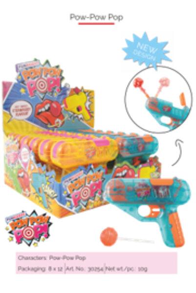 Bip - Pistol Pow diverse culori cu acadea 10g