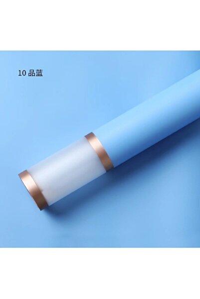 OEM Celofan pentru Flori Plastic Albastru Dublu Margine 56x56 cm
