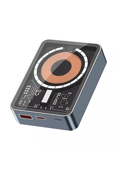 TU&YA Baterie externă magnetică wireless TUYA, Ecran LED, Încărcare rapidă 15...
