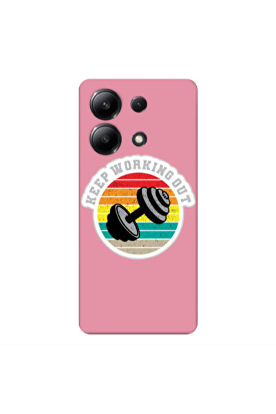 Other Xiaomi Redmi Note 13 4G Keep working out Pink Colored Silicone TPU Θήκη