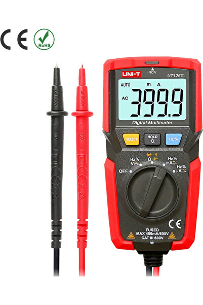 unı-t UT 125 C Ψηφιακό Πολύμετρο Τσέπης True RMS με Βομβητή