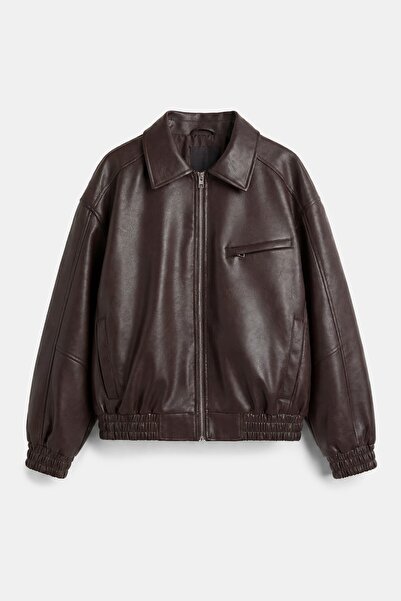 Pull & Bear Suni deri dad ceket