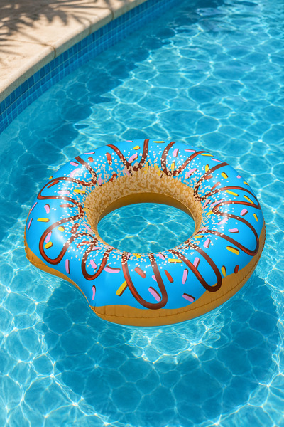 BESTWAY Donut Simit - Şişme Donut Simit - Şişme Donut Deniz Simidi - Çörek Fi...
