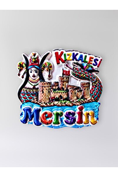Mundy Mersin Polyester Kabartmalı Magnet 6,5x5,5 cm Dekoratif Hediyelik Buzdo...