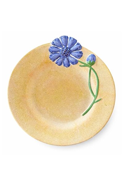OEM Farfurie decorativă din ceramică, 23 cm, Model floral, Elegantă pentru se...