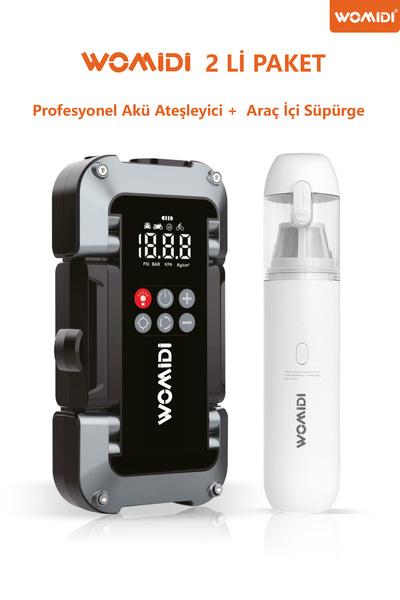 womidi Q20 Akü Takviye Cihazı/HK6057A Araç İçi Süpürge (Araç Seti)