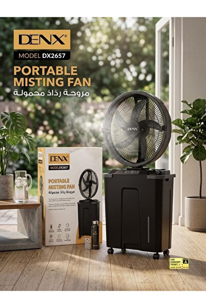 Denx Dx2657 Portable Misting Fans Large Water Tank Capacity 10L Ultrasonic At...