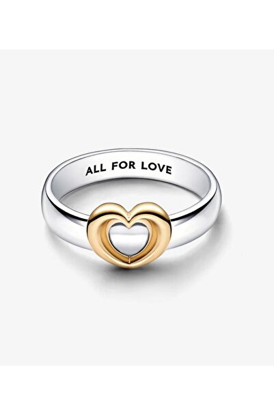 Lovecharm İki Renkli Hareketli Kalp Yüzük T.