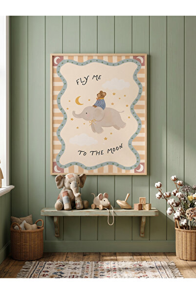 Creatick Design İskandinav Tarzı Masif Ahşap Çerçeveli Çocuk ve Bebek Odası M...