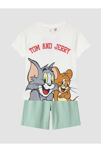 LC Waikiki Trendlucky Tom and Jerry Printed Baby Boy Set with Difference