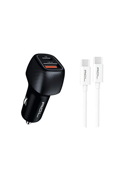 ACL AC-92 48W Hızlı Araç Şarj Cihazı Seti – PD 30W + QC 3.0 18W Çift Portlu +...