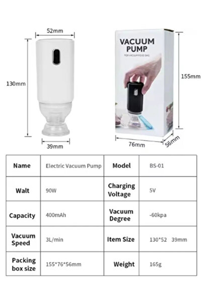 Voltaj Filament Vakum Torbası İçin Elektronik Pompa