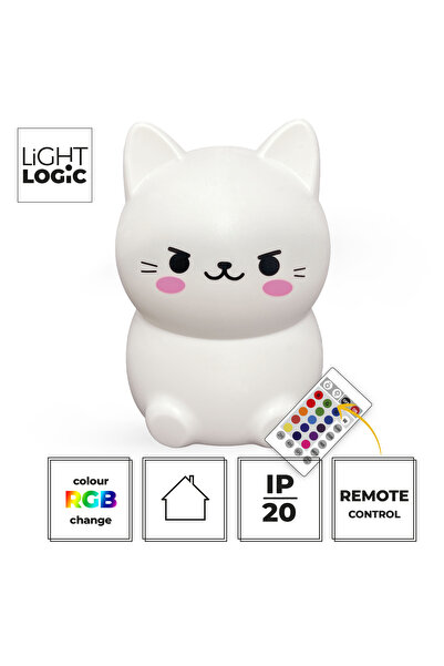 LightLogic Lampă LED LL SORVIN 03, pisică, RGB + lumină caldă, touch, telecom...