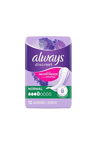 Always Discreet Pads Normal Γυναικείες Σερβιέτες για την Ακράτεια, 12τεμ