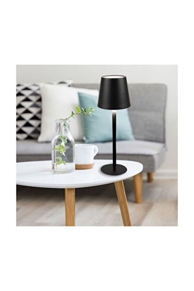 OEM Addliving 3233 Μεταλλικό Επιτραπέζιο Φωτιστικό LED με Μαύρο Αμπαζούρ και ...