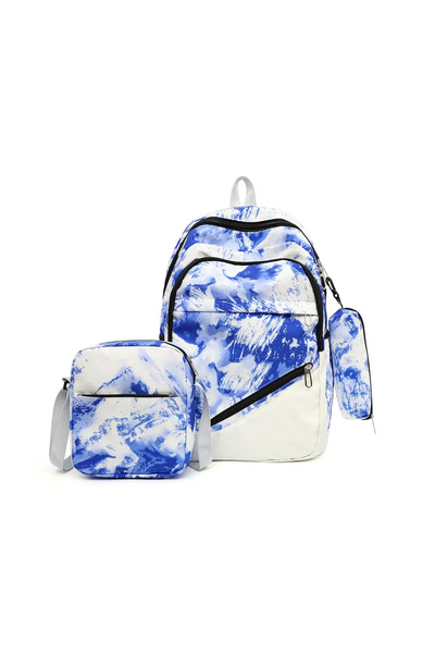 STAR BABiES - Backpack With Lunch Box Bag & Pencil Case 3pc Set - Blue