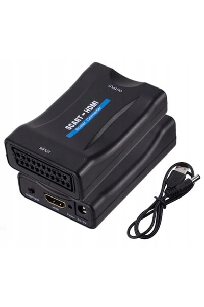 OEM Adaptor SCART la HDMI, 8,8 cm, Negru