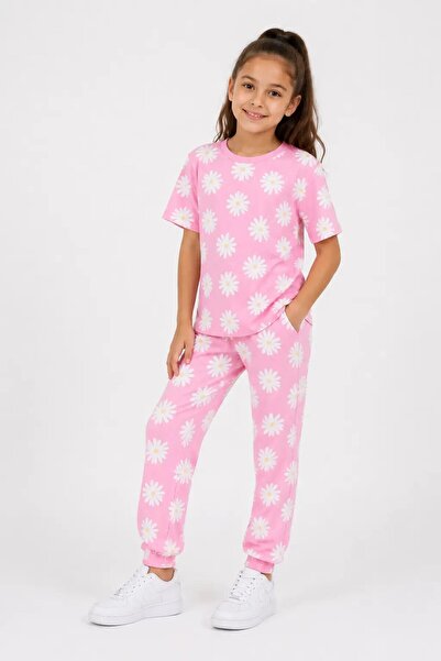 My Hanne Patterned Girls' Pajama Set 91201