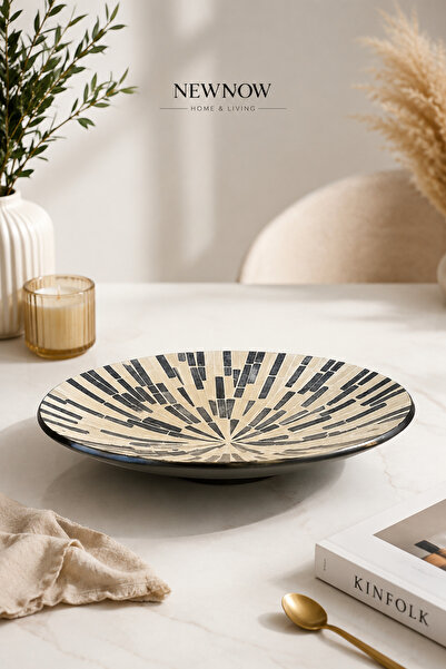 NEWNOW Pearl Mosaic Decorative Bowl Fruit Bowl Handcrafted Mosaic Living Room...