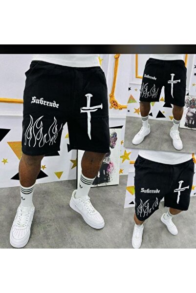 classy moda Black Printed Men's Shorts