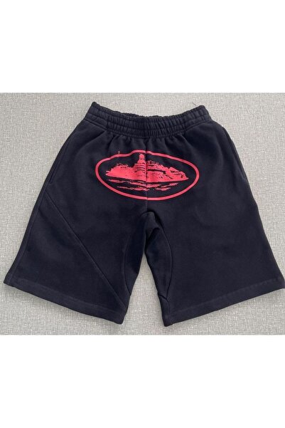 COZYWEAR Black Printed Oversize Shorts