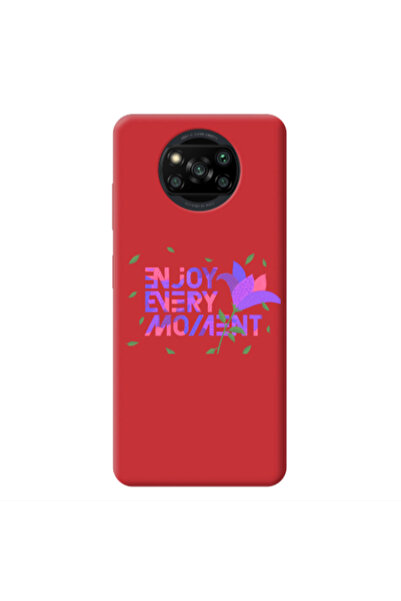Other Xiaomi Poco X3 /X3 Pro Enjoy Every Moment Red Colored Silicone TPU Θήκη