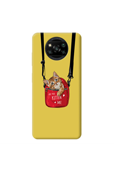 Other Xiaomi Poco X3 /X3 Pro Kitten Me Yellow Colored Silicone TPU Θήκη