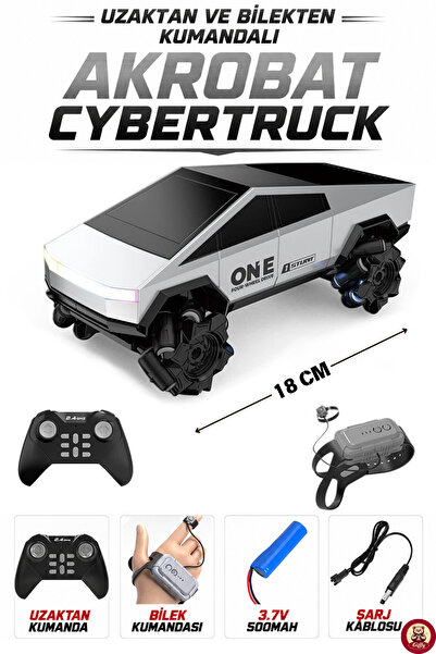 giffy Oyuncak Uzaktan Kumandalı Şarjlı Akrobat Cybertruck Araba 4x4 Drift Ara...