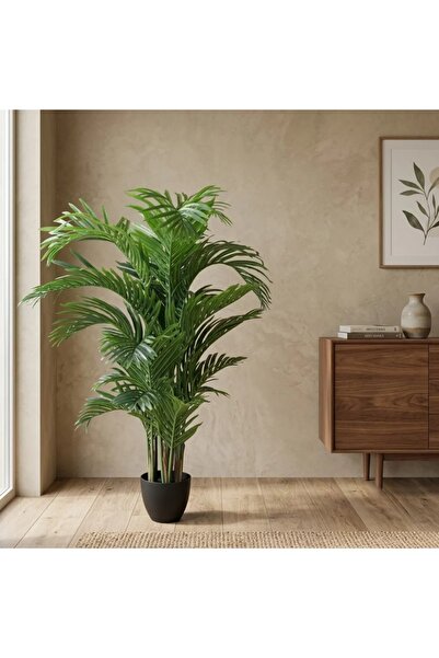 Al Hadaya Mall Artificial Palm Tree with Elegant Design and Plastic Base-Blac...