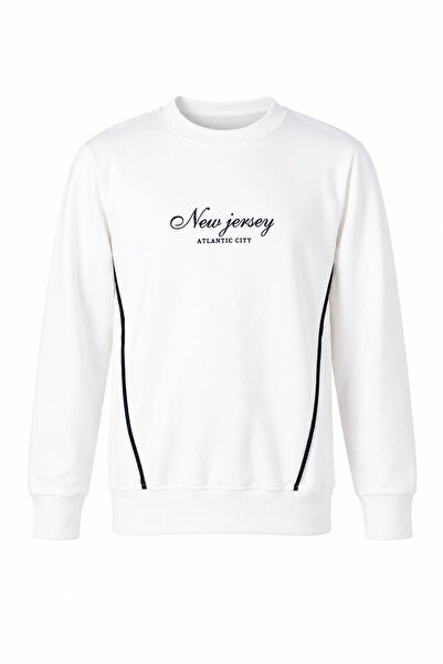 trender Sweatshirt za devojčice New Jersey sa šavovima i dva niza, boja ekru,...