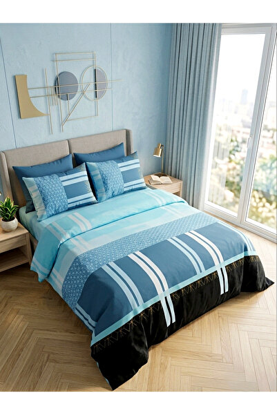 CollessiaHome 100% Cotton Satin Double Duvet Cover Set Without Sheets - Moder...