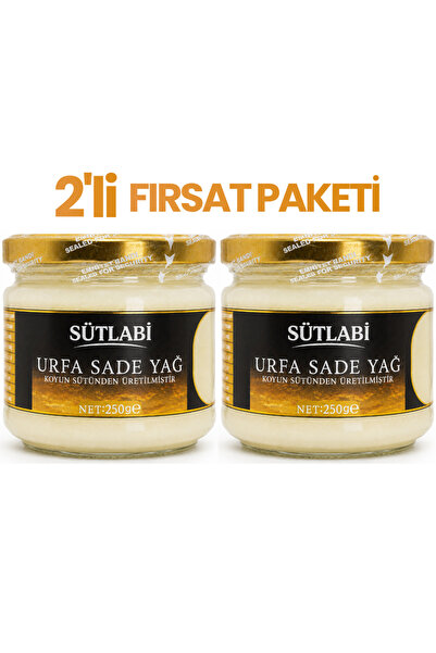 SÜTLABİ Sade Yağ (Ghee) 250 Gr İkili Paket | %99,5 Saf Koyun Sütü Yağı - Renk...