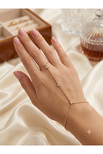 GİS JEWELRY Star Detailed Zircon Stone Shahmeran