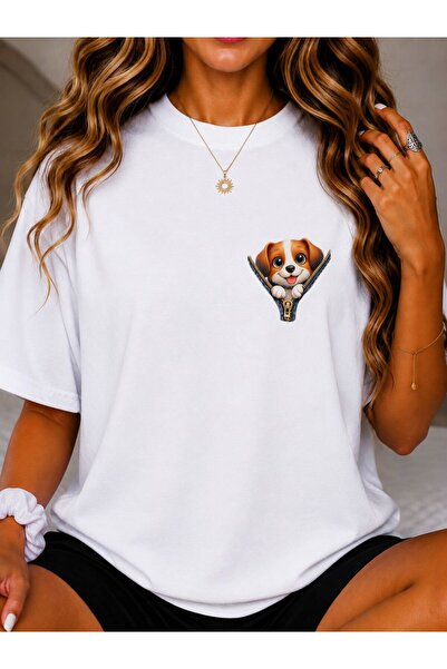EYMORA Small Dog Printed Crew Neck T-Shirt