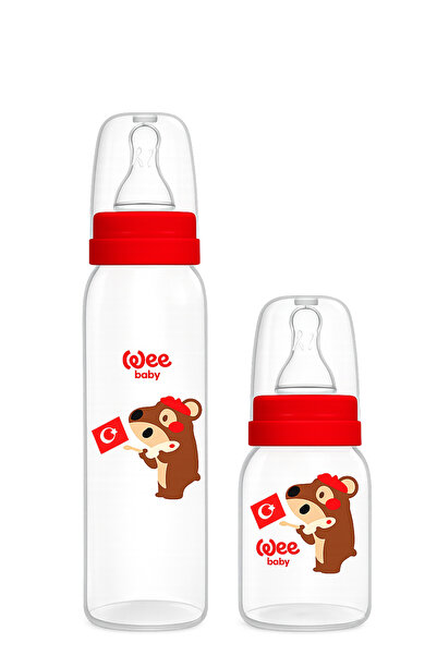 Wee Baby Classic Pp Baby Bottle Set 125 ml + 250 ml Red 0-6 Months