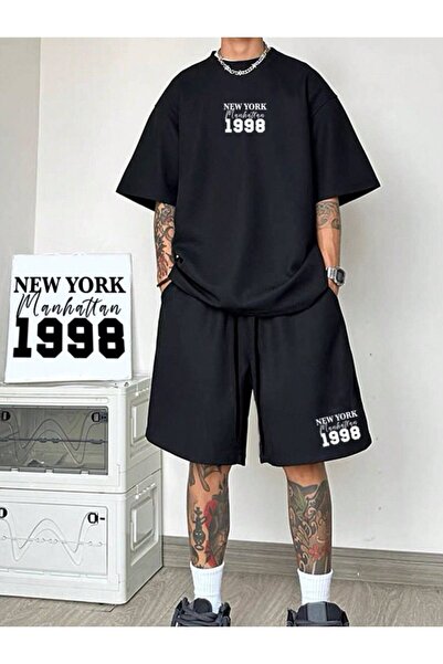 JANTIL MODA Unisex Oversize T-Shirt and Shorts Combination Set - Relaxed Fit ...