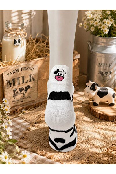 your trend socks 12 Çift Kadın Dikişsiz Bambu Patik Çorap, Terletmeyen, Kokusuz, Pamuklu Çorap - Mevsimlik - Karışık Desen