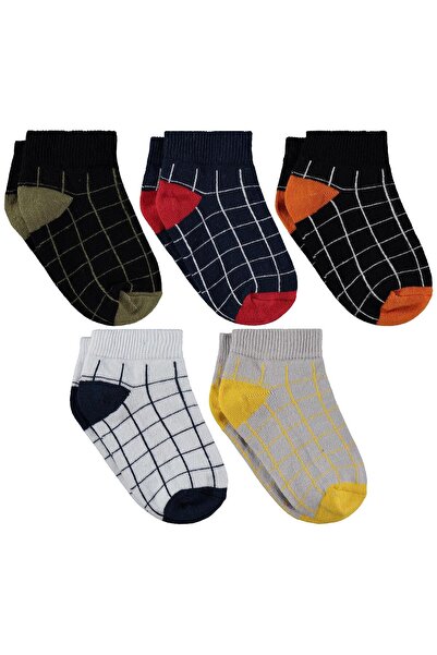 Civil Boys Checkered 5-Pack Boys' Bootie Socks for Ages 2-12 - Standard
